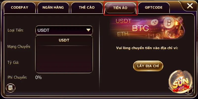 Nạp tiền Sunwin - 5 hình thức nạp tiền phổ biến tại Sunwin 1 Nạp tiền vào tài khoản bằng phương thức tiền ảo